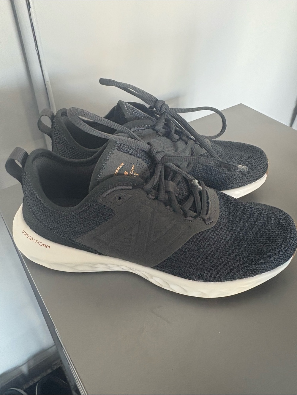 Women’s New Balance Black Knit Running Shoes
